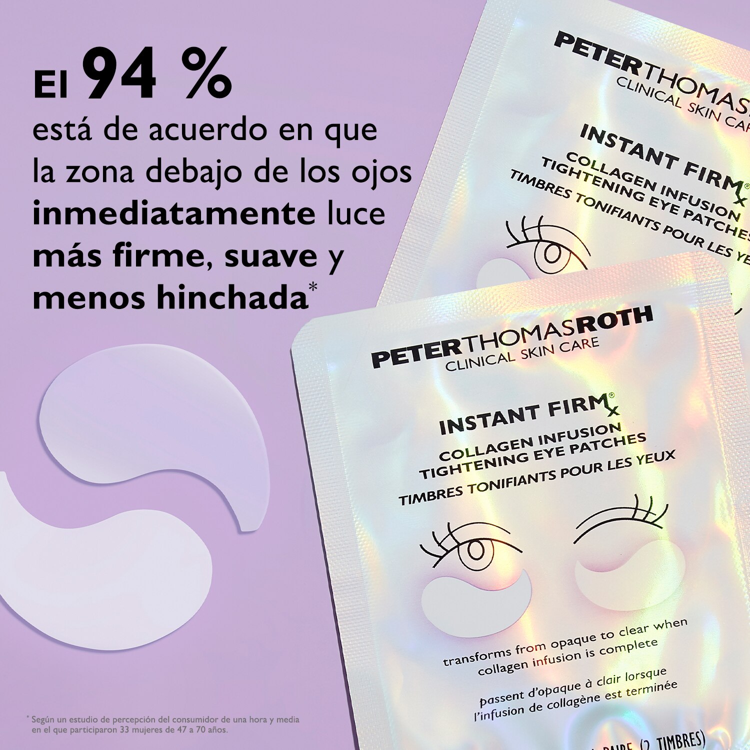 INSTANT FIRMX COLLAGEN-INFUSION TIGHTENING EYE PATCHES KIT 8 PATCHES (SET DE PARCHES PARA OJOS)